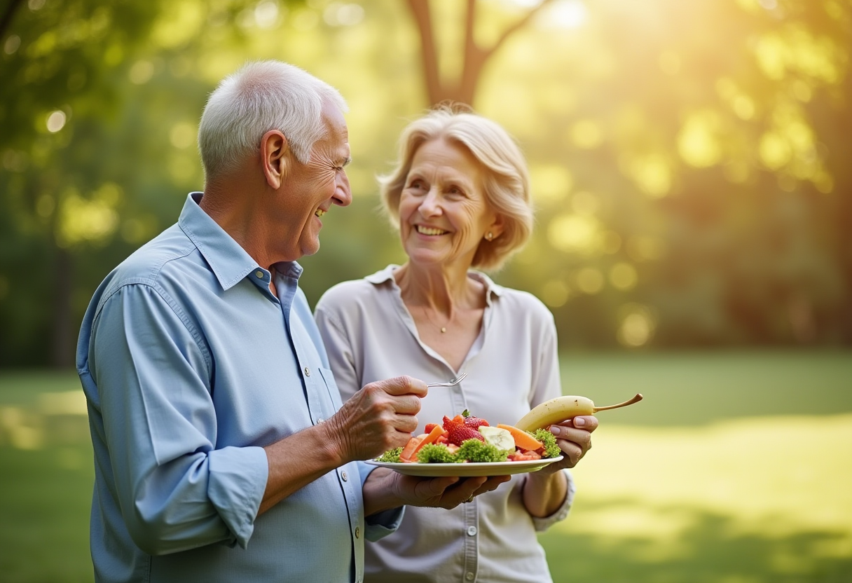 Красиво сервирана здравословна храна за възрастни